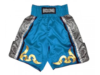 Personalized Skyblue Boxing Shorts, Boxing Trunks : KNBSH-030-Skyblue